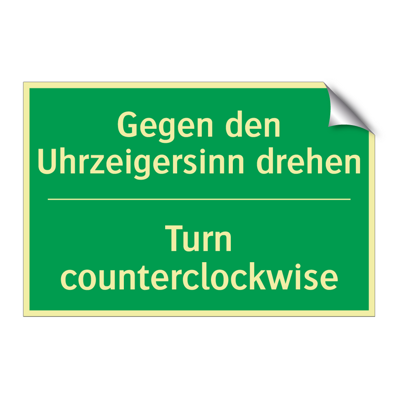 Gegen den Uhrzeigersinn drehen - Turn counterclockwise