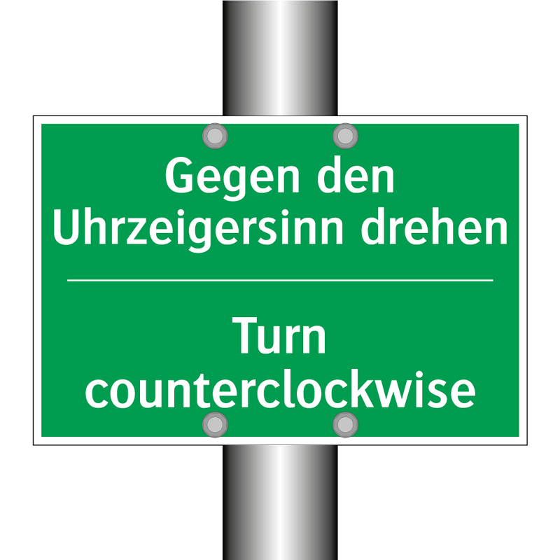 Gegen den Uhrzeigersinn drehen - Turn counterclockwise