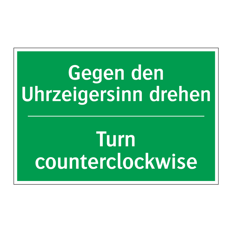 Gegen den Uhrzeigersinn drehen - Turn counterclockwise