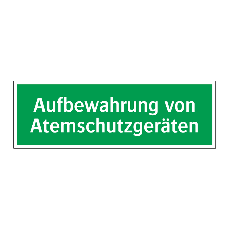 Aufbewahrung von Atemschutzgeräten