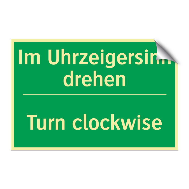 Im Uhrzeigersinn drehen - Turn clockwise