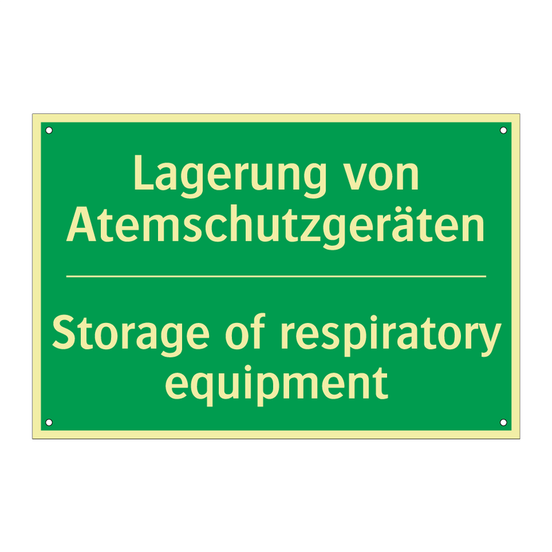 Lagerung von Atemschutzgeräten - Storage of respiratory equipment /.../