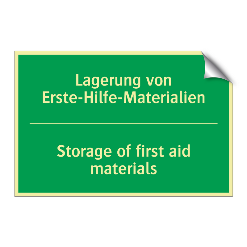 Lagerung von Erste-Hilfe-Materialien /.../ - Storage of first aid materials