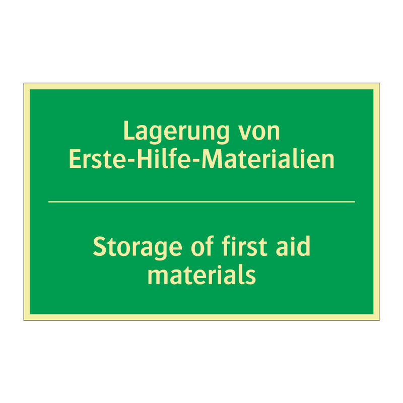 Lagerung von Erste-Hilfe-Materialien /.../ - Storage of first aid materials