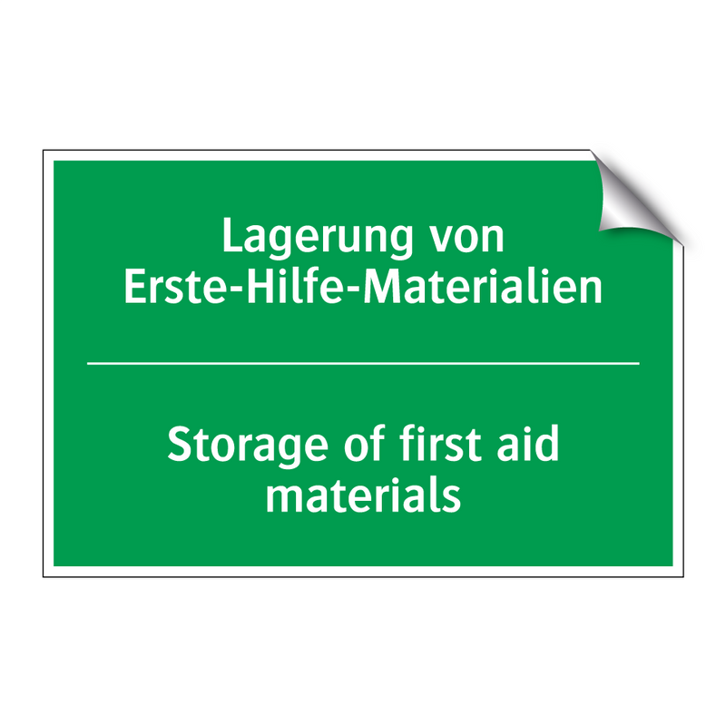 Lagerung von Erste-Hilfe-Materialien /.../ - Storage of first aid materials