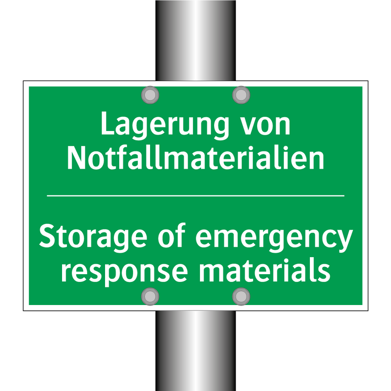 Lagerung von Notfallmaterialien /.../ - Storage of emergency response /.../