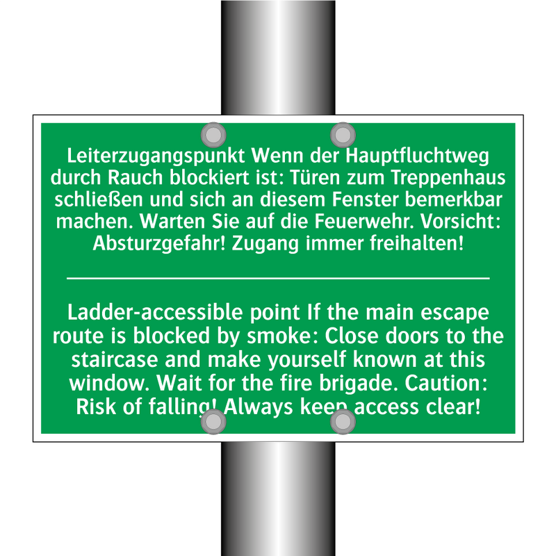 Leiterzugangspunkt Wenn der Hauptfluchtweg /.../ - Ladder-accessible point If the /.../