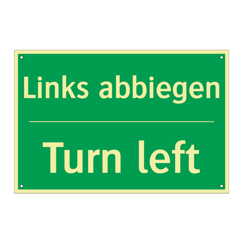 Links abbiegen - Turn left