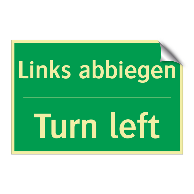 Links abbiegen - Turn left