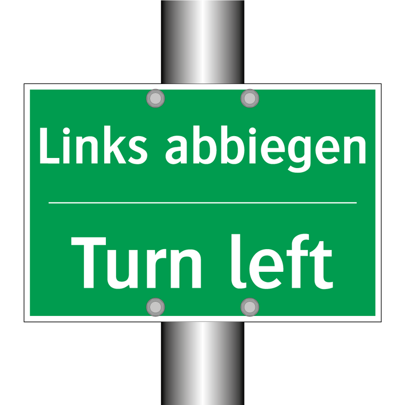 Links abbiegen - Turn left