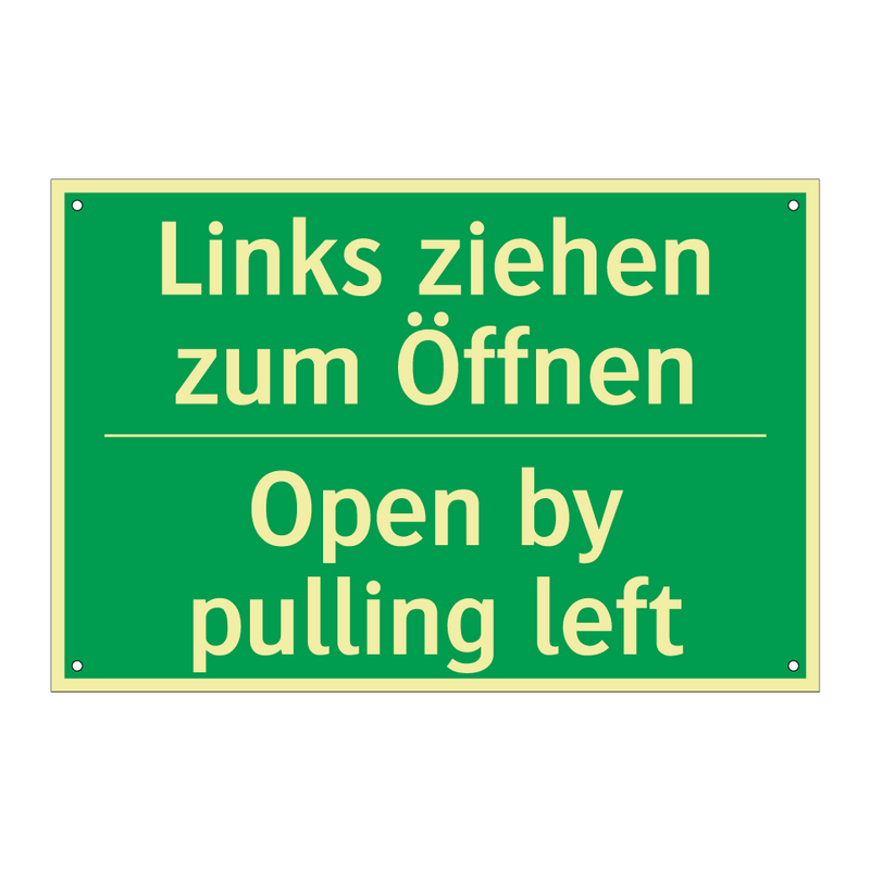 Links ziehen zum Öffnen - Open by pulling left