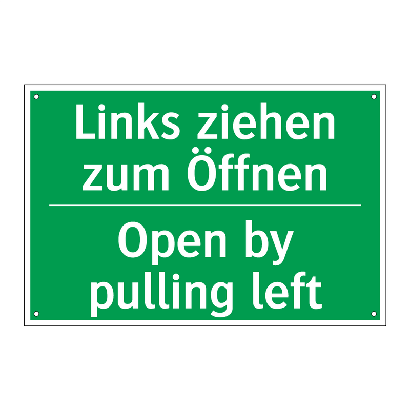 Links ziehen zum Öffnen - Open by pulling left