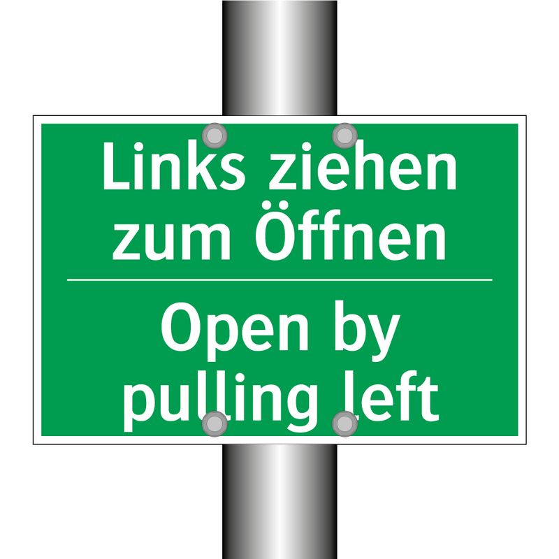 Links ziehen zum Öffnen - Open by pulling left