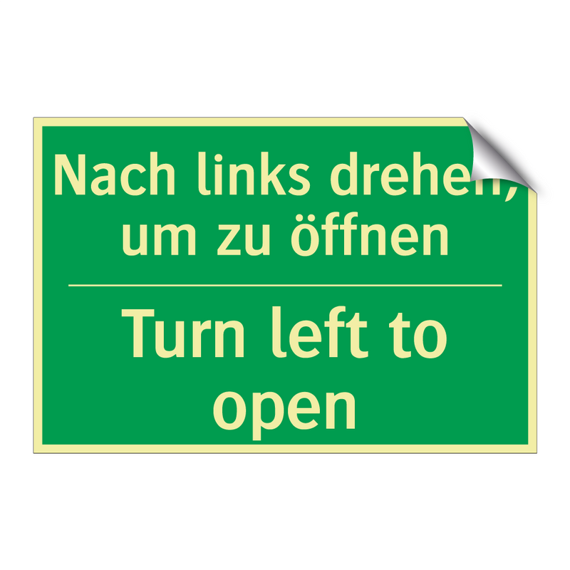 Nach links drehen, um zu öffnen /.../ - Turn left to open