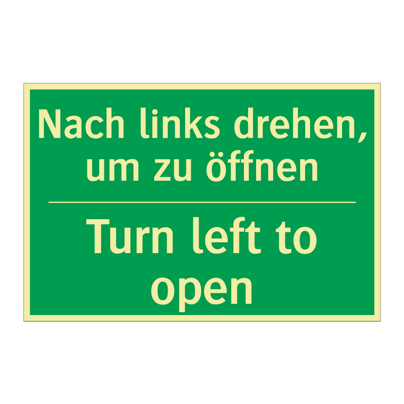 Nach links drehen, um zu öffnen /.../ - Turn left to open