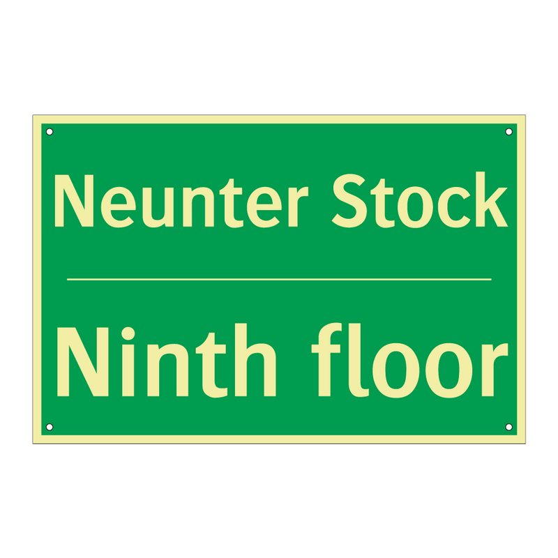 Neunter Stock - Ninth floor