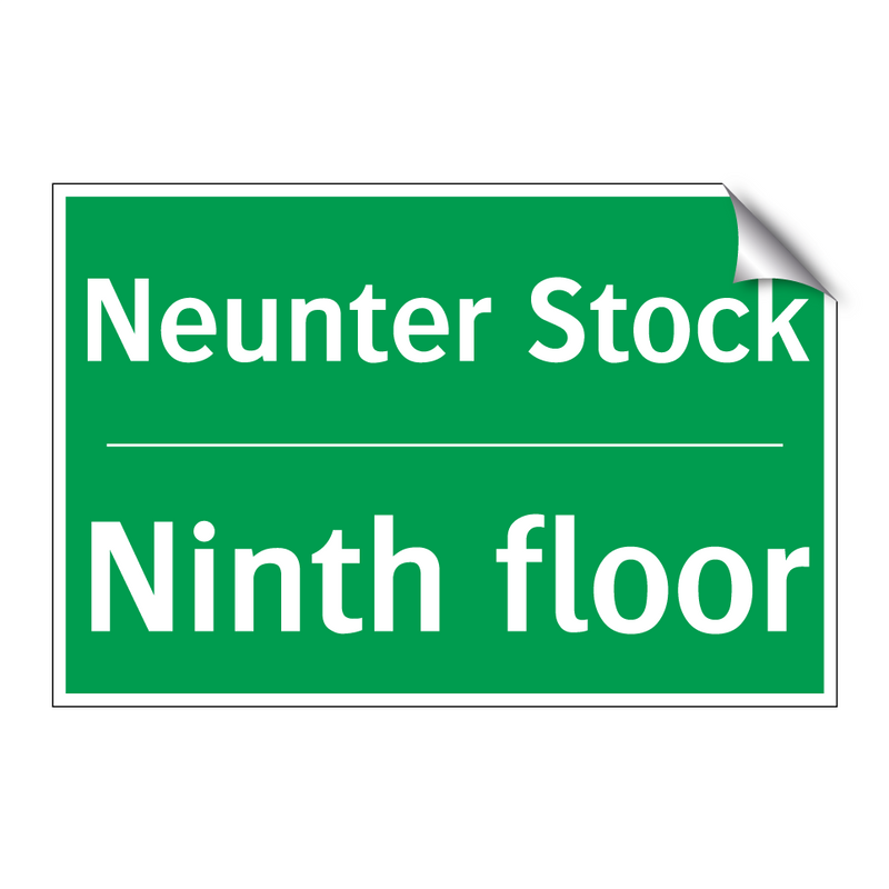 Neunter Stock - Ninth floor