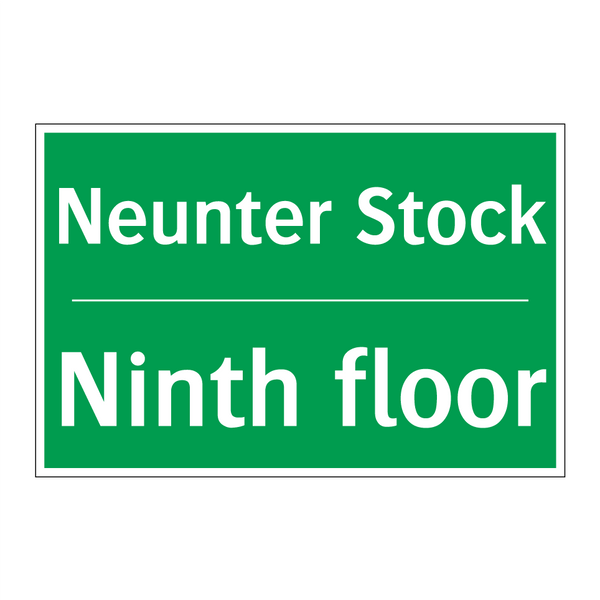 Neunter Stock - Ninth floor