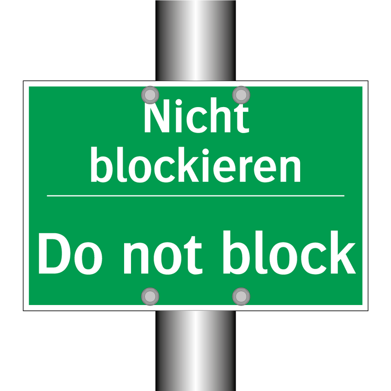 Nicht blockieren - Do not block