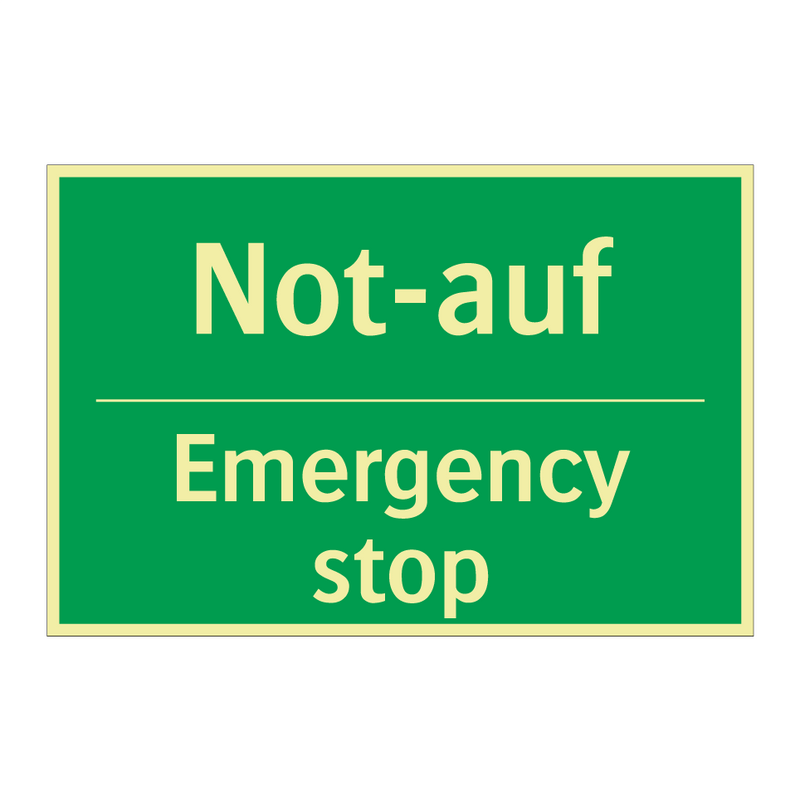 Not-auf - Emergency stop