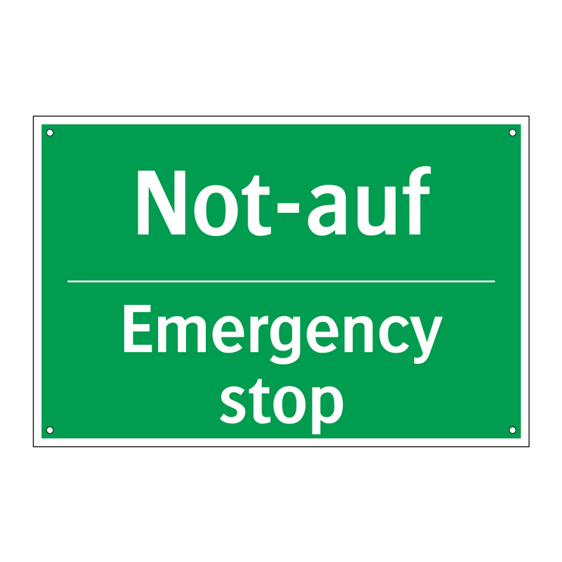 Not-auf - Emergency stop