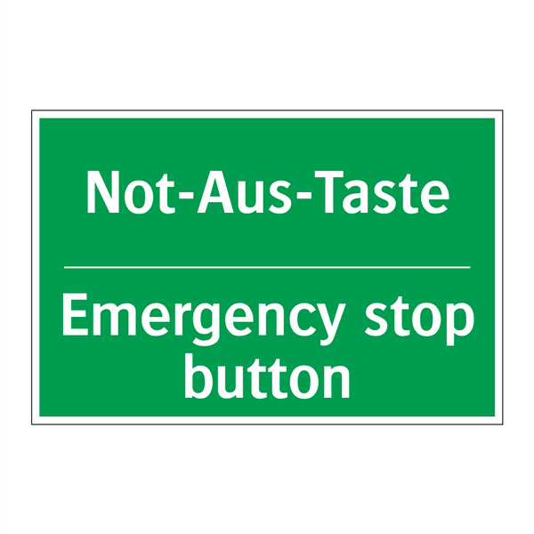 Not-Aus-Taste - Emergency stop button