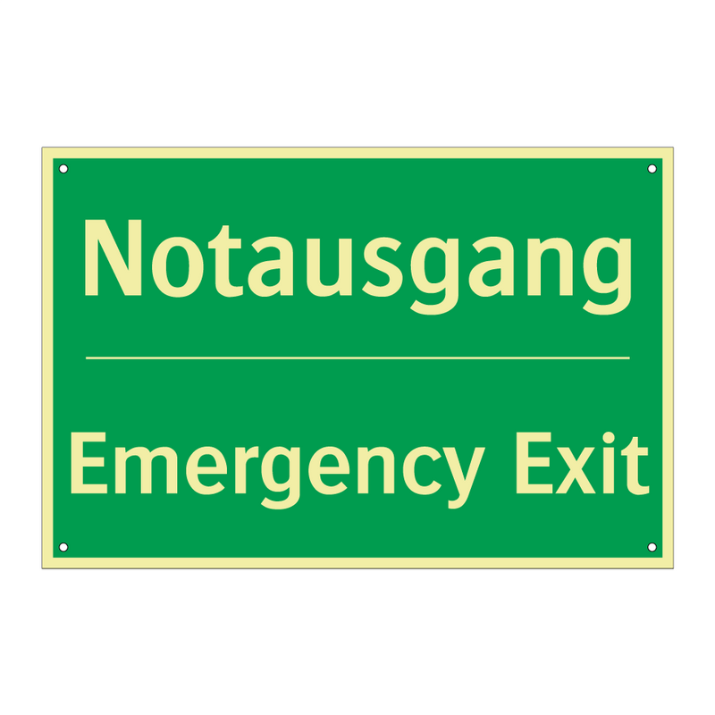 Notausgang - Emergency Exit