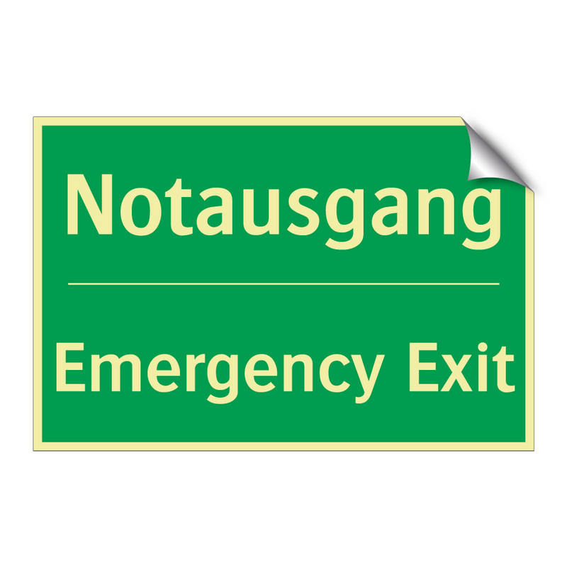 Notausgang - Emergency Exit