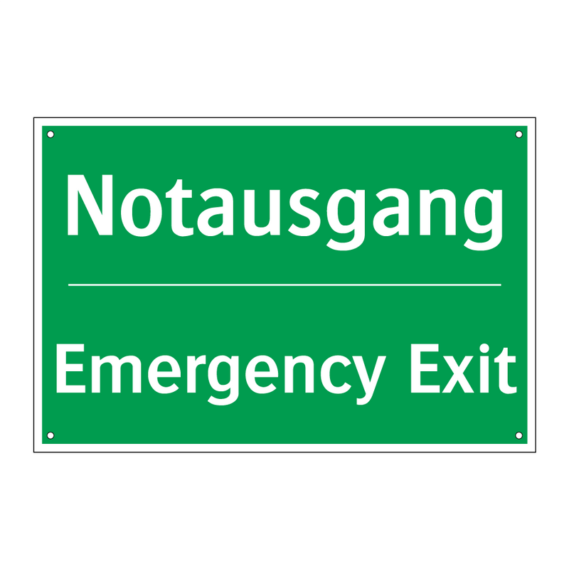 Notausgang - Emergency Exit