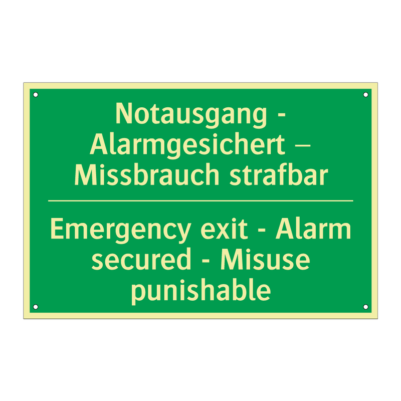 Notausgang - Alarmgesichert – /.../ - Emergency exit - Alarm secured /.../