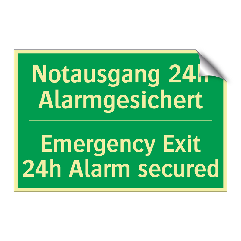 Notausgang 24h Alarmgesichert - Emergency Exit 24h Alarm secured /.../