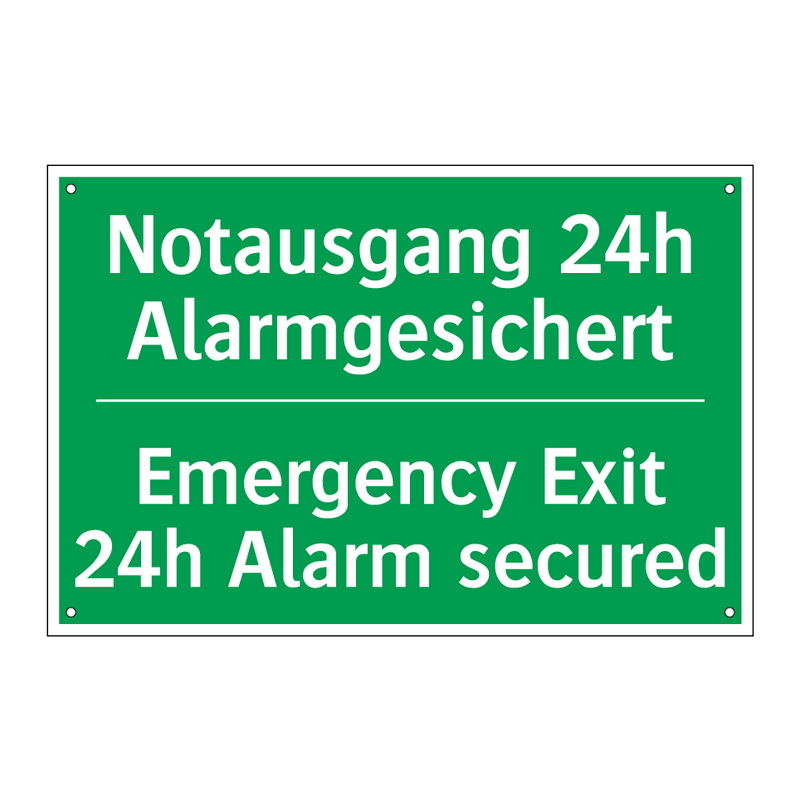 Notausgang 24h Alarmgesichert - Emergency Exit 24h Alarm secured /.../