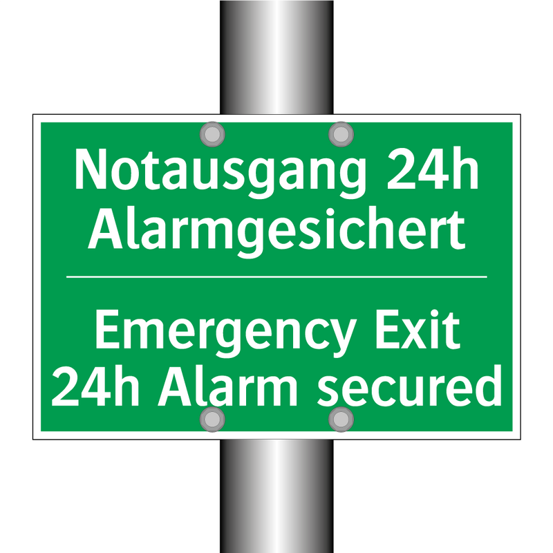 Notausgang 24h Alarmgesichert - Emergency Exit 24h Alarm secured /.../