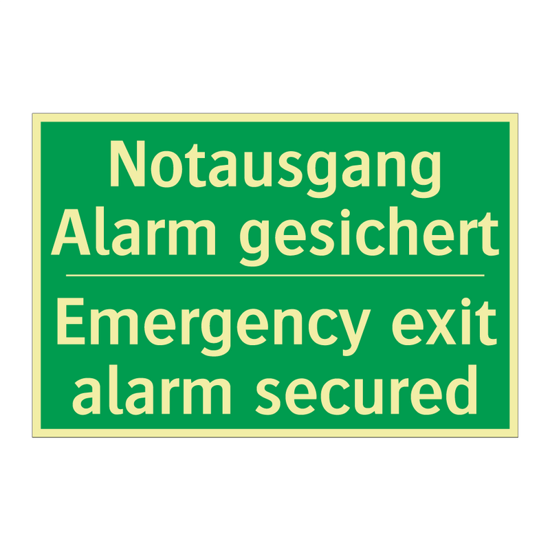 Notausgang Alarm gesichert - Emergency exit alarm secured