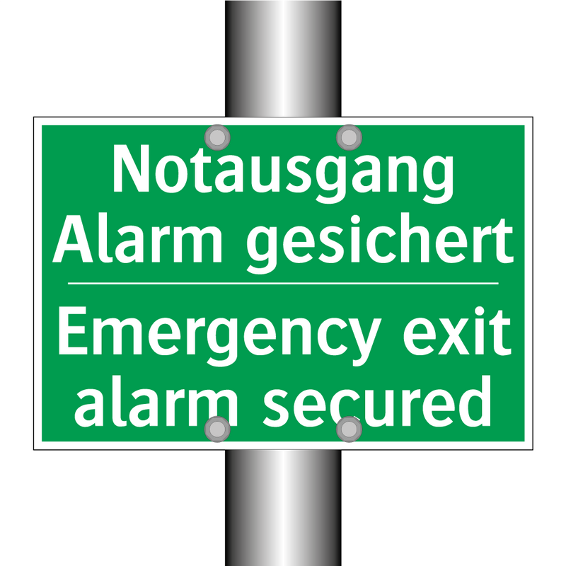 Notausgang Alarm gesichert - Emergency exit alarm secured