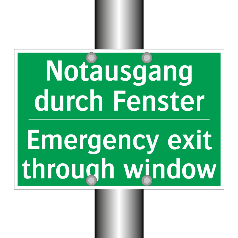 Notausgang durch Fenster - Emergency exit through window