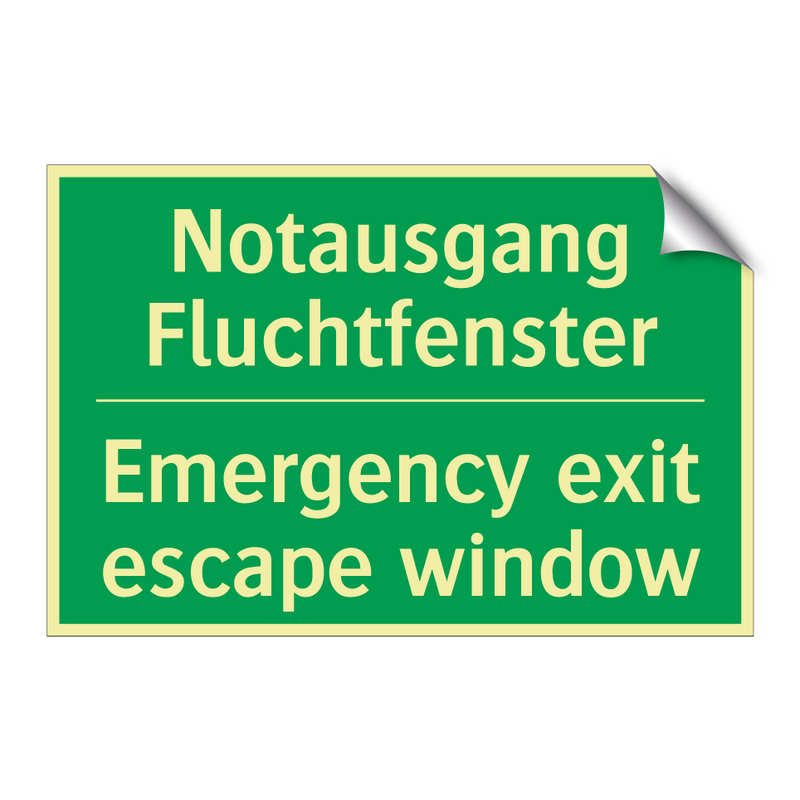 Notausgang Fluchtfenster - Emergency exit escape window