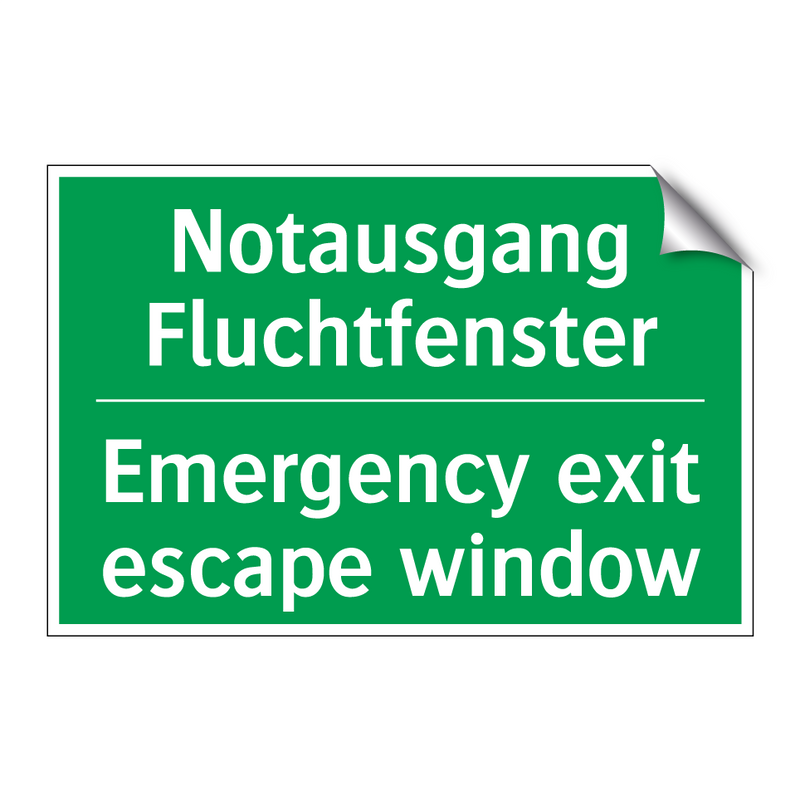 Notausgang Fluchtfenster - Emergency exit escape window