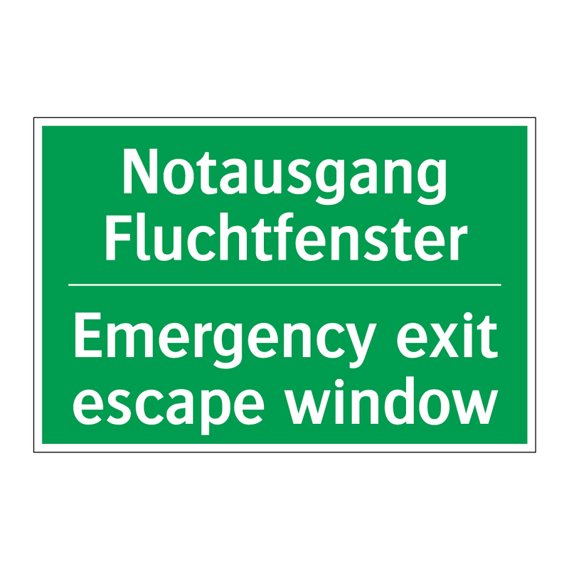 Notausgang Fluchtfenster - Emergency exit escape window