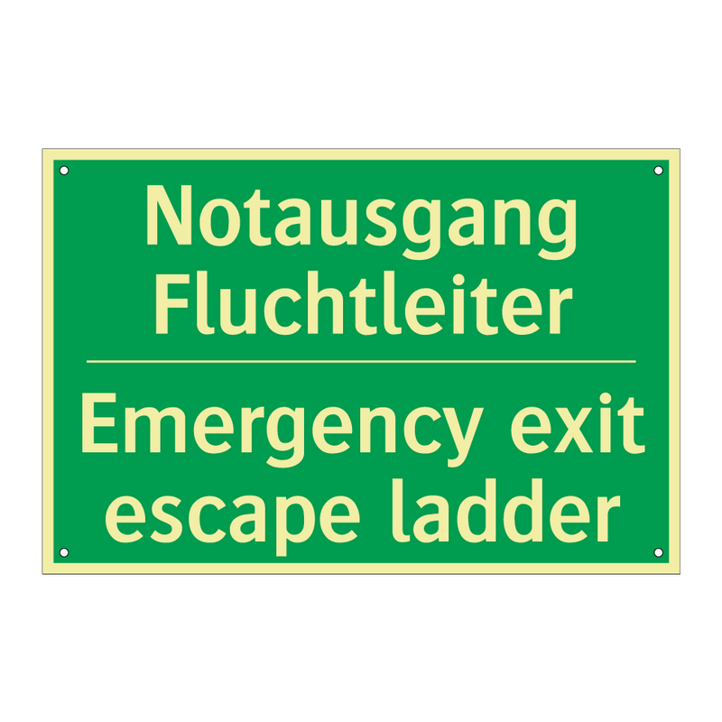 Notausgang Fluchtleiter - Emergency exit escape ladder