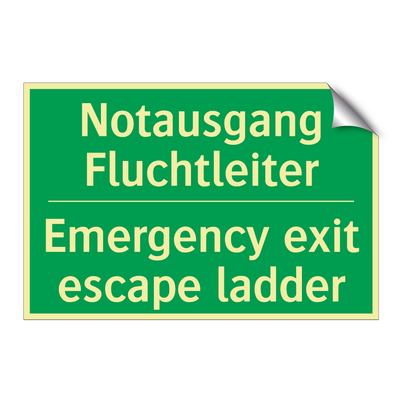 Notausgang Fluchtleiter - Emergency exit escape ladder