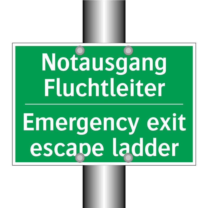 Notausgang Fluchtleiter - Emergency exit escape ladder