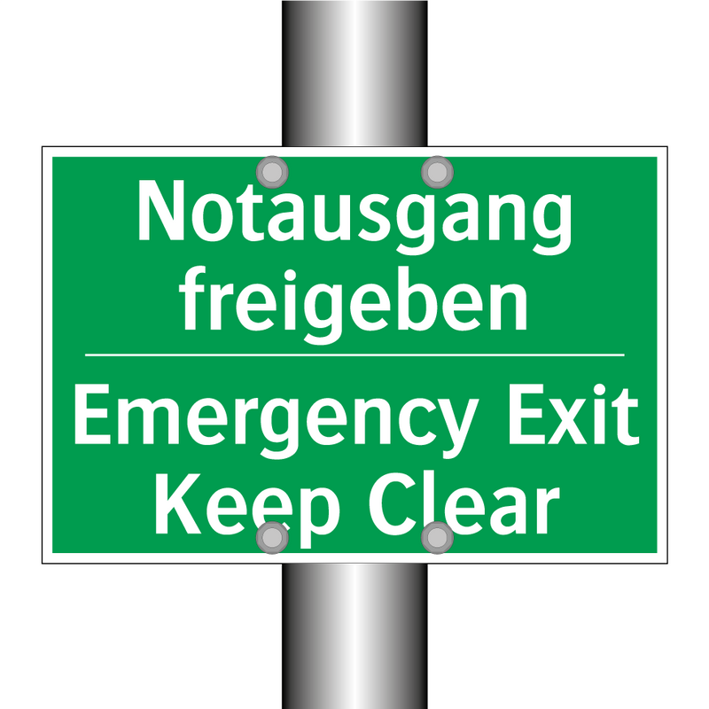 Notausgang freigeben - Emergency Exit Keep Clear