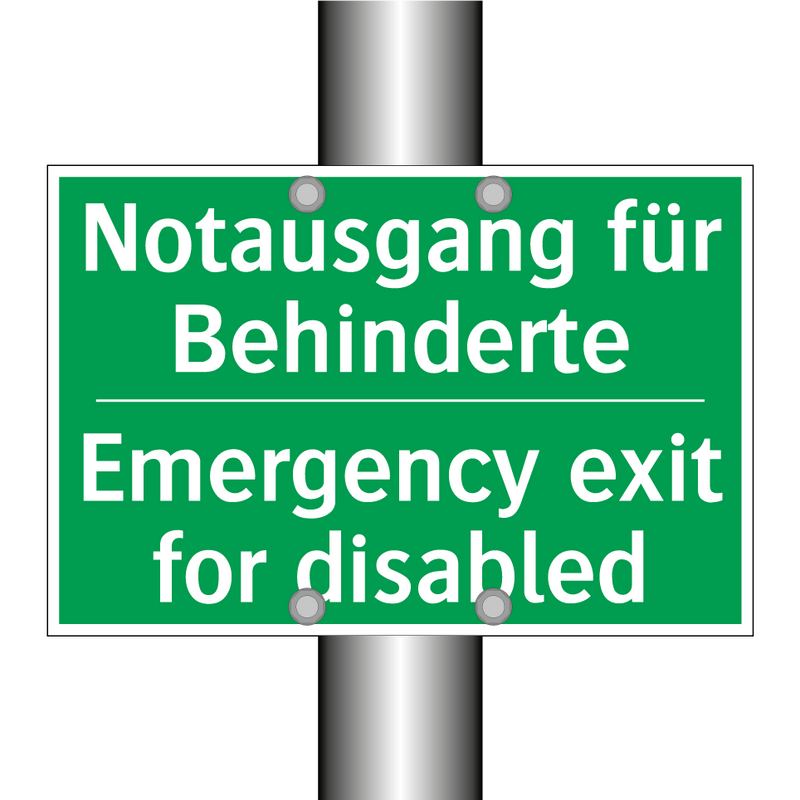 Notausgang für Behinderte - Emergency exit for disabled