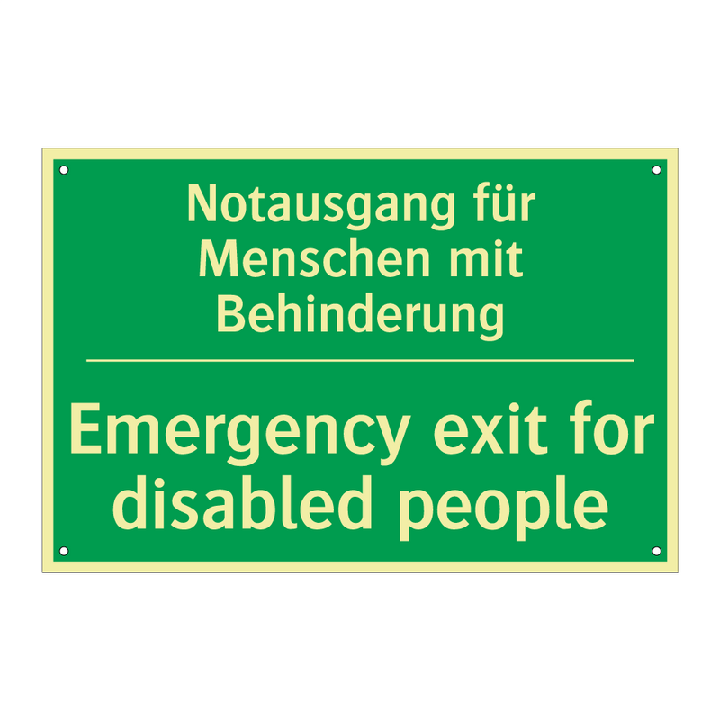 Notausgang für Menschen mit Behinderung /.../ - Emergency exit for disabled people /.../