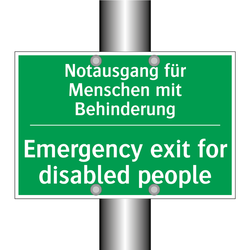 Notausgang für Menschen mit Behinderung /.../ - Emergency exit for disabled people /.../