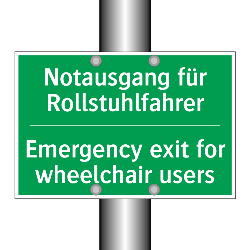 Notausgang für Rollstuhlfahrer - Emergency exit for wheelchair /.../