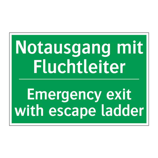 Notausgang mit Fluchtleiter - Emergency exit with escape ladder /.../