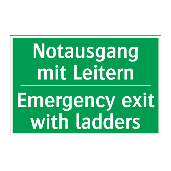 Notausgang mit Leitern - Emergency exit with ladders