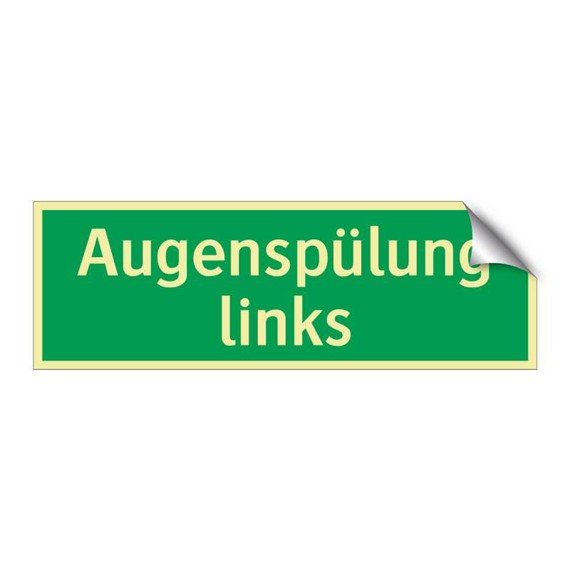 Augenspülung links